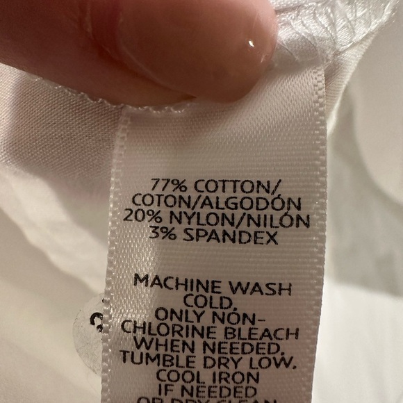 Loft Women's White Bell Sleeve Top size L - Picture 3 of 6